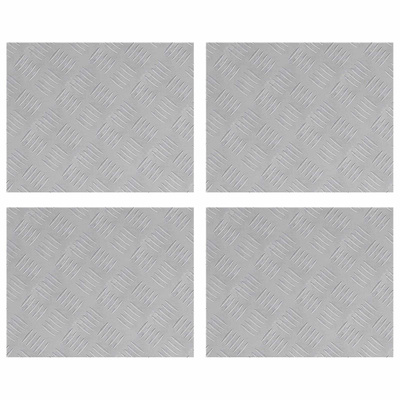 Stopień Prostokątny 4 pcs Srebrny 50 x 40 cm Aluminium