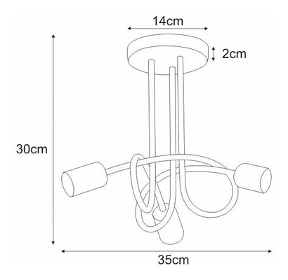 Lampa sufitowa K-3610 z serii DEZE