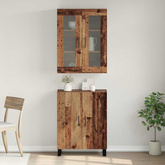 Highboard 2 szt. Stare drewno 69,5 x 34 x 180 cm