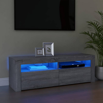 vidaXL Szafka pod TV z LED, szary dąb sonoma, 120x35x40 cm model standard