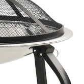 vidaXL Palenisko i grill 2-w-1, z pogrzebaczem, 56x56x49 cm, stal