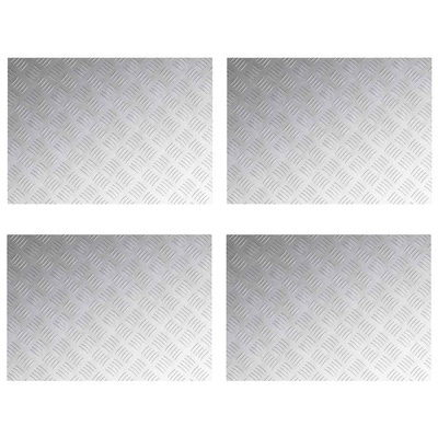 Stopień Prostokątny 4 pcs Srebrny 70 x 50 cm Aluminium