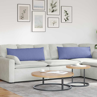 Poduszki na sofę 2 pcs Niebieski dżins 120 x 40 cm tkanina