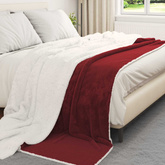 Koc Bordeaux Czerwony 220 x 240 cm Polar