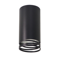 Lampa sufitowa tuba czarna metalowa GU10 pojedyncza