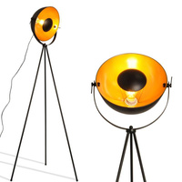 Lampa podłogowa stojąca złoto czarna Kopuła 155cm E27 Abruzzo Versali