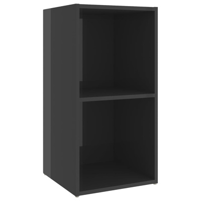 vidaXL Szafka pod TV, wysoki połysk, szara, 72x35x36,5 cm
