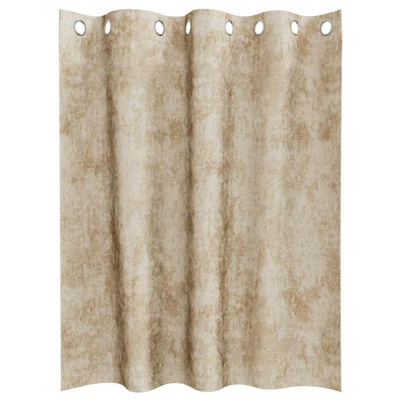 Zasłony z weluru z zasłonami 2 pcs Kremowy 140 x 140 cm Aksamit