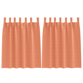 Firany blackout z kółkami 2 pcs terakota 140 x 140 cm Poliester