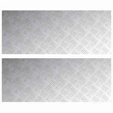 Stopień Prostokątny 2 pcs Srebrny 100 x 40 cm Aluminium
