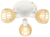 Lampa sufitowa Atarri Candellux 98-68118 plafon biały drewno 3xE14