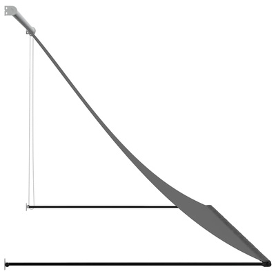 Markiza zwijana, antracytowa, 250x150 cm, tkanina i stal