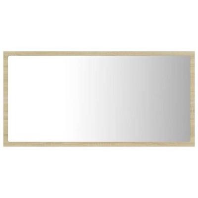 vidaXL Lustro łazienkowe LED, kolor dąb sonoma, 80x8,5x37 cm, akryl