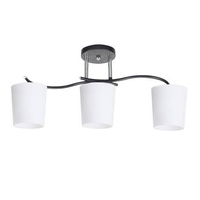 Lampa Sufitowa Chromowy+Czarny 3X40 E27 Klosz Biały Esnyr