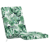 vidaXL Poduszki na leżaki, 2 szt., wzór w liście, tkanina Oxford