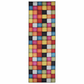 Chodnik dywanowy LESAKA kolorowy 80 x 200 cm Aksamit diamentowy
