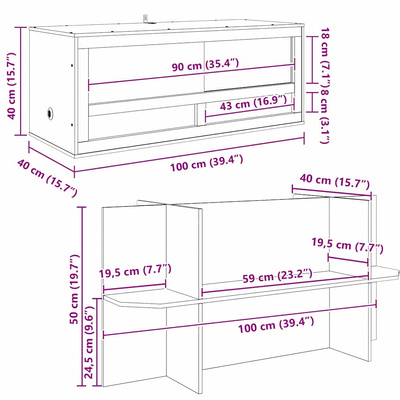 Terrarium brązowy 100 x 40 x 90 cm OSB