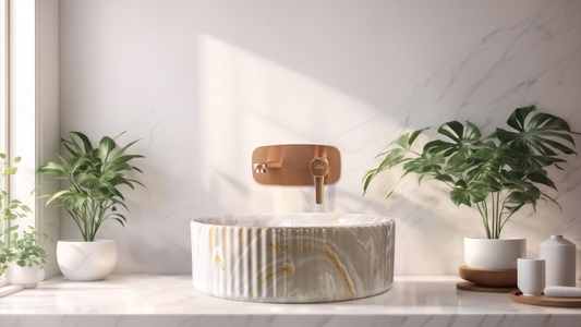 BATERIA UMYWALKOWA PODTYNKOWA GLAMOUR MIEDŹ INVENA TREND