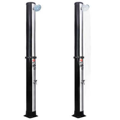 Ogrodowy prysznic solarny z końcówką prysznicową i kranem, 40 L