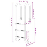 Drabinka do basenu, 54x38x158 cm, stal nierdzewna 304