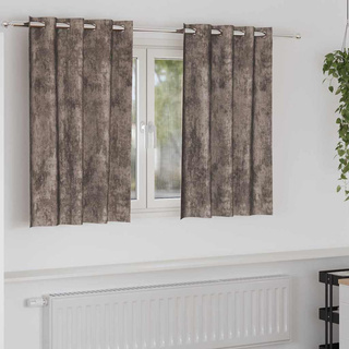 Zasłony z weluru 2 pcs Cappuccino 140 x 140 cm Aksamit