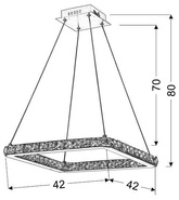 Lampa wisząca sufitowa chromo LED z kryształami Lords Candellux 31-34854
