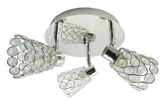 Lampa sufitowa Glossy oprawa regulowana 3-punktowa do salonu metalowa