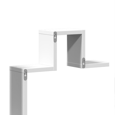 Półka wisząca, biała, 104,5x10x43 cm, materiał drewnopochodny