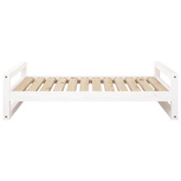 vidaXL Legowisko dla psa, białe, 105,5x75,5x28 cm, lite drewno sosnowe