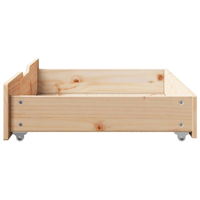 Szuflady pod łóżko, z kółkami, 2 szt., 80x55x17 cm, sosna