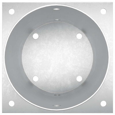 Okrągły kotwicy gruntowej 4 pcs srebrny 18 x 18 x 15 cm Metal
