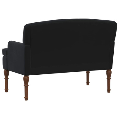 Sofa dwuosobowa z guzikowym pikowaniem Czarny 111 x 65 x 79 cm