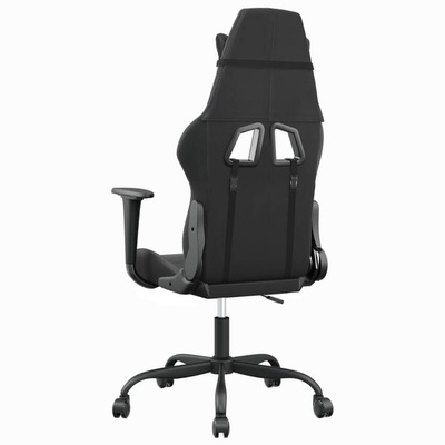 vidaXL Fotel gamingowy, czarno-szary, sztuczna skóra model standard