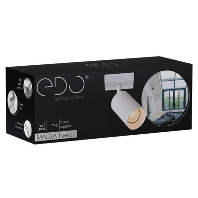 Oprawa punktowa natynkowa listwa MALGA 1 White spot GU10 biały EDO777399 EDO Solutions