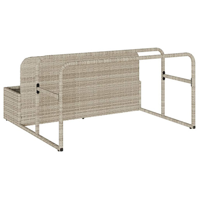 Poolside Float Storage Jasnoszary 110x100x57 cm Polirattan