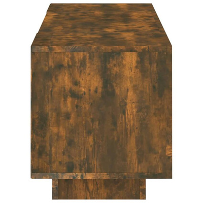 vidaXL Szafka pod TV z oświetleniem LED, przydymiony dąb, 160x35x40 cm