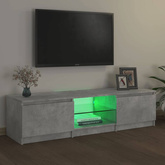 vidaXL Szafka pod TV z LED, szarość betonu, 140x40x35,5 cm
