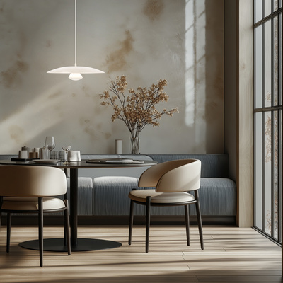 Lampa wisząca LUND 34 cm minimalistyczna – biały klosz talerz - skandynawska lampa nad stół LED