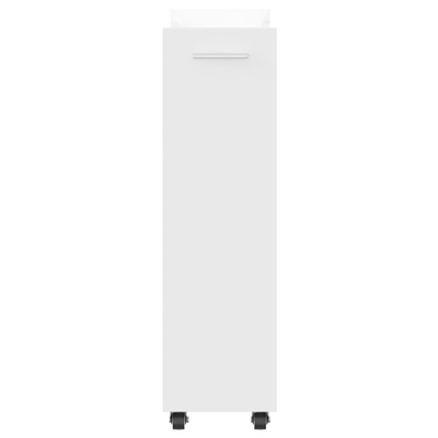 Szafka na kółkach, biała, 60x22x79 cm, materiał drewnopochodny