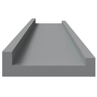 vidaXL Półki ścienne na zdjęcia, 2 szt., szare, 80x9x3 cm, MDF
