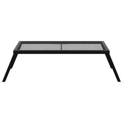Składany Grill Campingowy Czarny 58 x 31 x 2 cm Stal stopowa