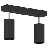 Reflektor sufitowy Z reflektorami Czarny 26 x 6 x 16 cm Metal