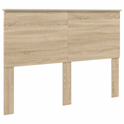 Ramka łóżka dąb Sonoma 140 x 190 cm Lite drewno sosnowe