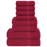 8-cz. zestaw ręczników, FROGN, bordo, 360 g/m²