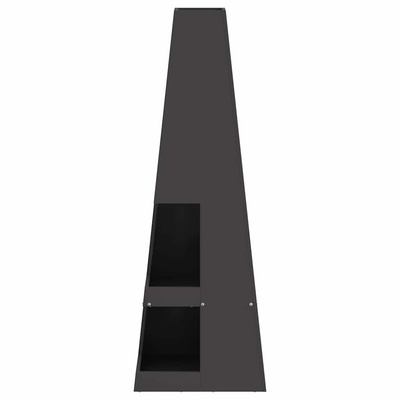 Kominek Czarny 35 x 35 x 100 cm Stal
