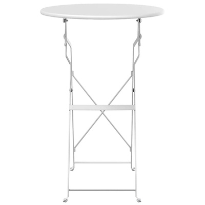 Stolik bistro Biały Ø 50 x 71 cm Stal malowana proszkowo