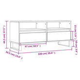 vidaXL Szafka pod TV, przydymiony dąb, 100x34,5x44,5 cm model standard