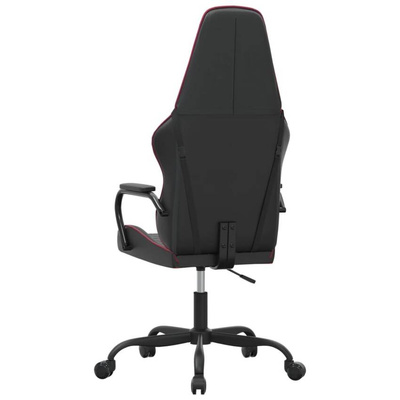 vidaXL Fotel gamingowy, czarno-bordowy, sztuczna skóra model standard