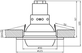 Oprawa stropowa ruchoma biała OZR-06 2272401
