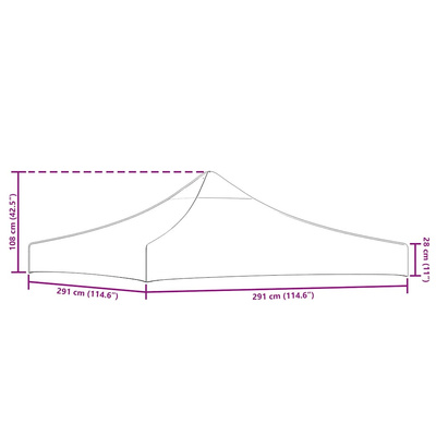 Dach namiotu imprezowego, 3 x 3 m, żółty, 270 g/m?